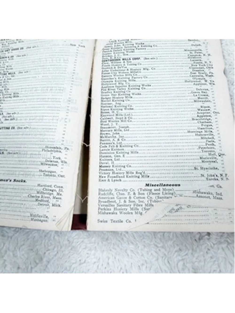Vintage 1921 Davisons Knit Goods Trade Directory Torrington Needles Pocket Book